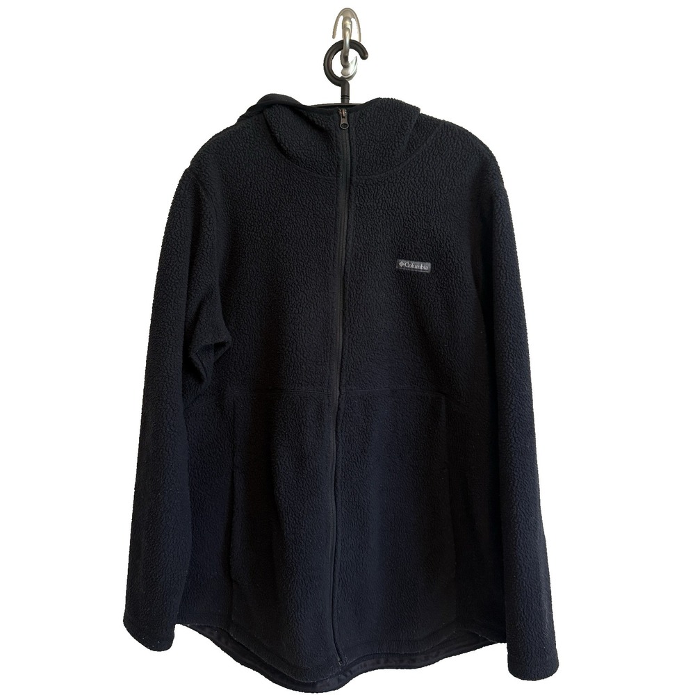 Columbia Mens Full Zip Hooded Fleece Jacket XXL Outdoors Casual Layers Camping - Picture 1 of 16